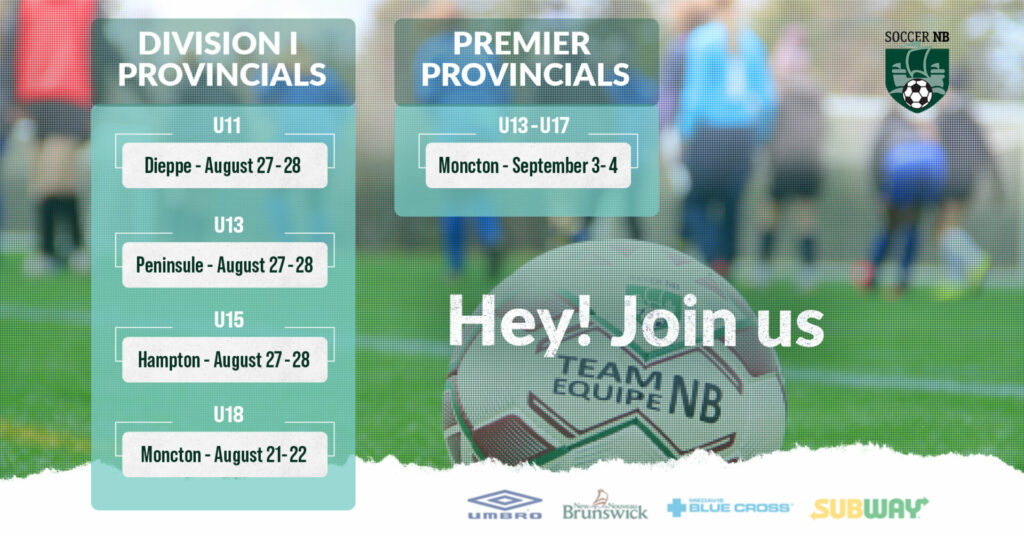 New Provincials Events Provincials – Soccer NB